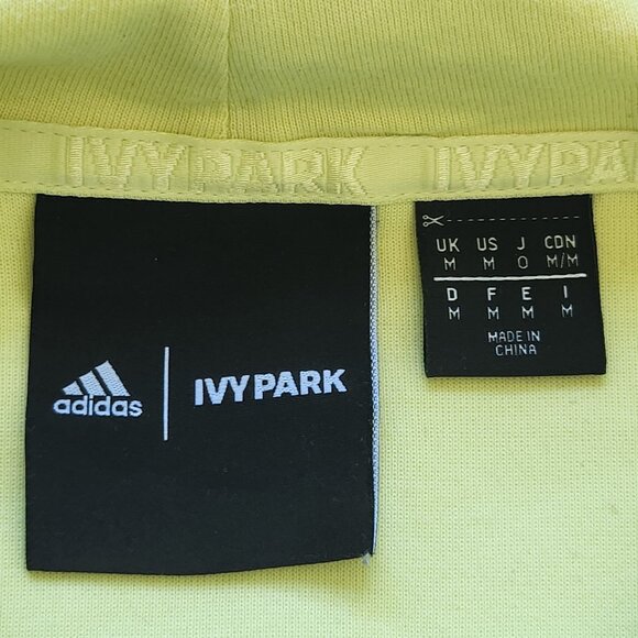 Adidas X Ivy Park Beyonce Yellow Hooded Sweatshirt Oversized Unisex Sporty Cute - Picture 7 of 13